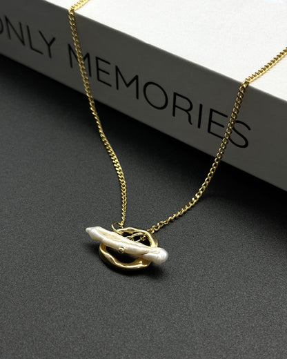 Double Design Baroque Pearl Pendant