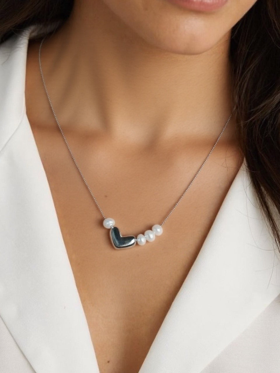 Irregular Lentil Love Freshwater Pearl Pendant